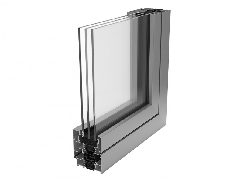 Ventana Aluminio Practicable RS-77-HH con puente de ruptura